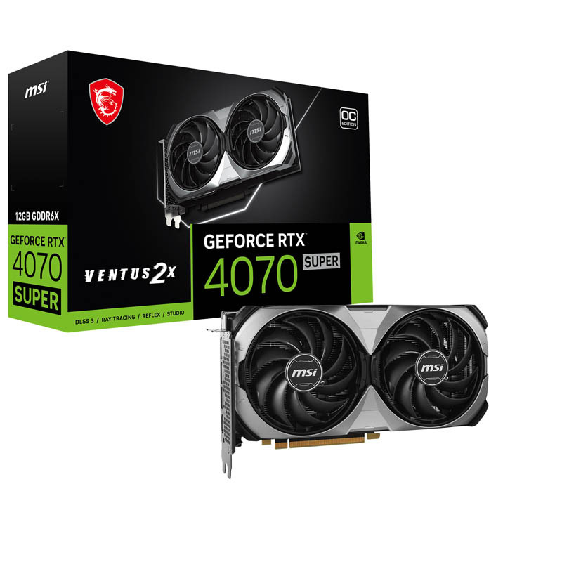 MSI GeForce RTX 4070 SUPER VENTUS 2X OC 12GB GDDR6X DLSS3
