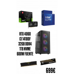 RTX4060/I314100F/32GBDDR4/1TBNVME/600W
